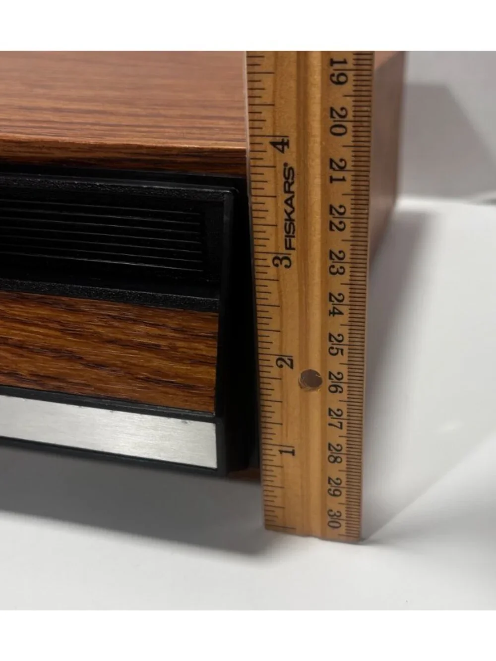 Vintage 80s Faux Wood Grain 42 Place Cassette Organizer With 3 Drawers